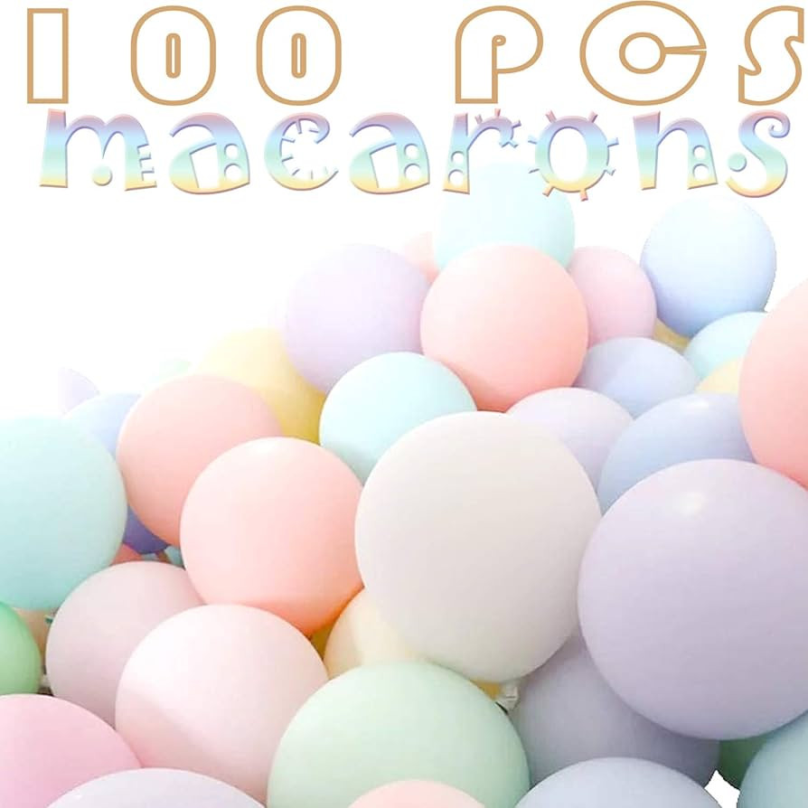 100 PCS 12-inch Pastel Latex Balloons Large Big Round Macaron Candy Colored Rainbow Assorted 10 C... | Amazon (US)
