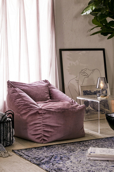 Small Cooper Velvet Lounge Chair | Urban Outfitters (US and RoW)