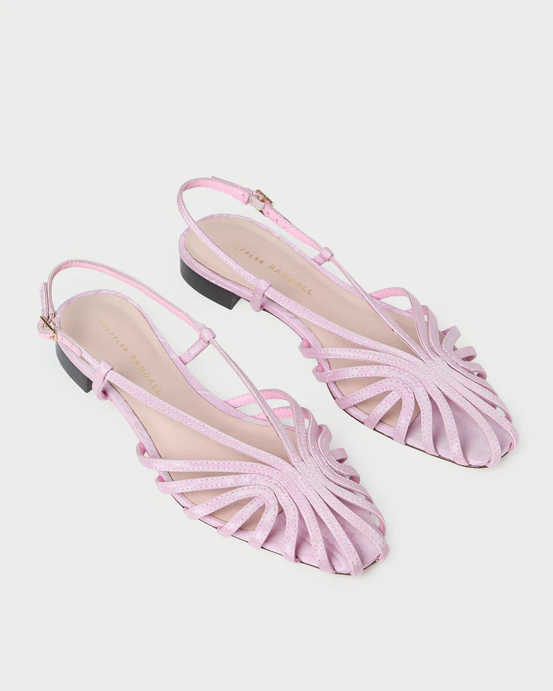 Devon Pink Moiré Slingback Sandal | Loeffler Randall