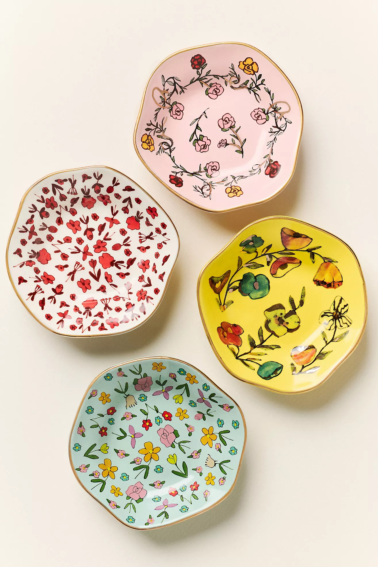 The Mud Fairy Floral Trinket Dish | Anthropologie (US)