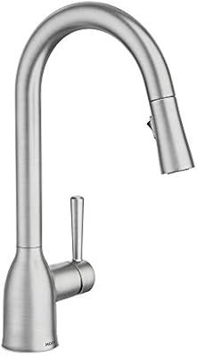 Moen 87233SRS Adler One-Handle High Arc Pulldown Kitchen Faucet with Power Clean, Spot Resist Sta... | Amazon (US)