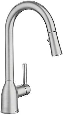 Moen 87233SRS Adler One-Handle High Arc Pulldown Kitchen Faucet with Power Clean, Spot Resist Sta... | Amazon (US)
