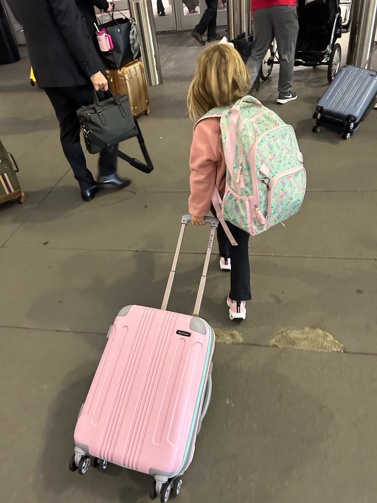 My little jet setter. 😍 This luggage is so affordable and was perfect for the kids on our recent trip to Disney. They are over half off right now. Highly recommend! 

#LTKfindsunder100 #LTKsalealert #LTKkids