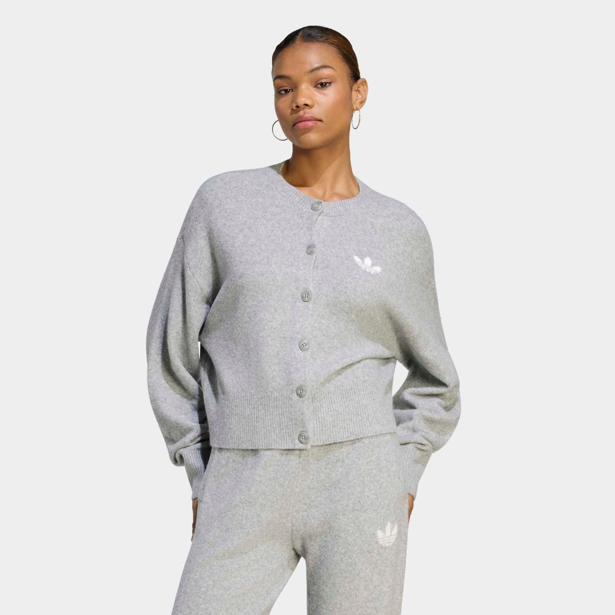 adidas Originals Women's Essentials Knit Cardigan, XS, Quiet Crimson | DICK'S Sporting Goods