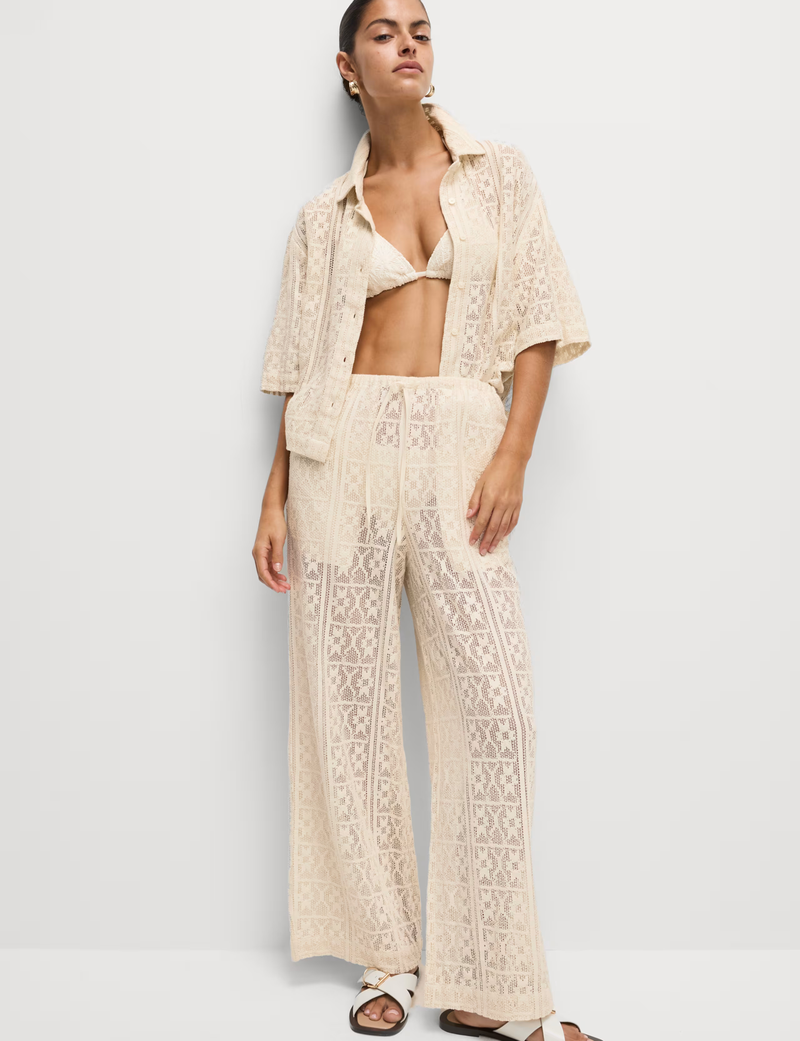 Pure Cotton Beach Trousers | Marks & Spencer (UK)