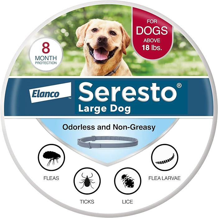 Seresto Flea & Tick Collar For Dogs Over 18 lbs., Treatment & Prevention, Vet-Recommend, 8 Month ... | Amazon (US)
