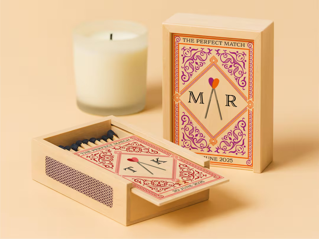 Personalized Engagement Gifts, Couples Matchbox Large, Wedding Gift for Couple, Housewarming Gift... | Etsy (US)