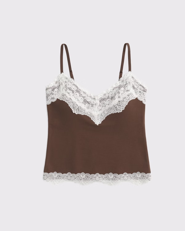 Women's Bra-Free Lace-Trim Cami | Women's Tops | Abercrombie.com | Abercrombie & Fitch (US)