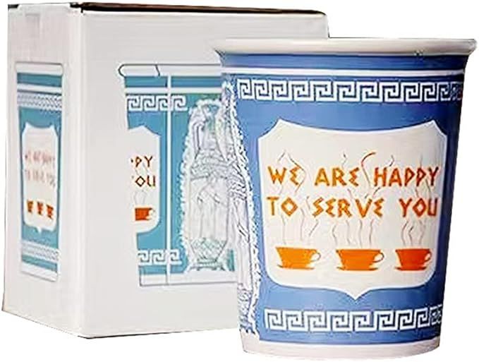 New York Ceramic Coffee Cup Mug 'We are happy to serve you', 10 ounces | Amazon (US)