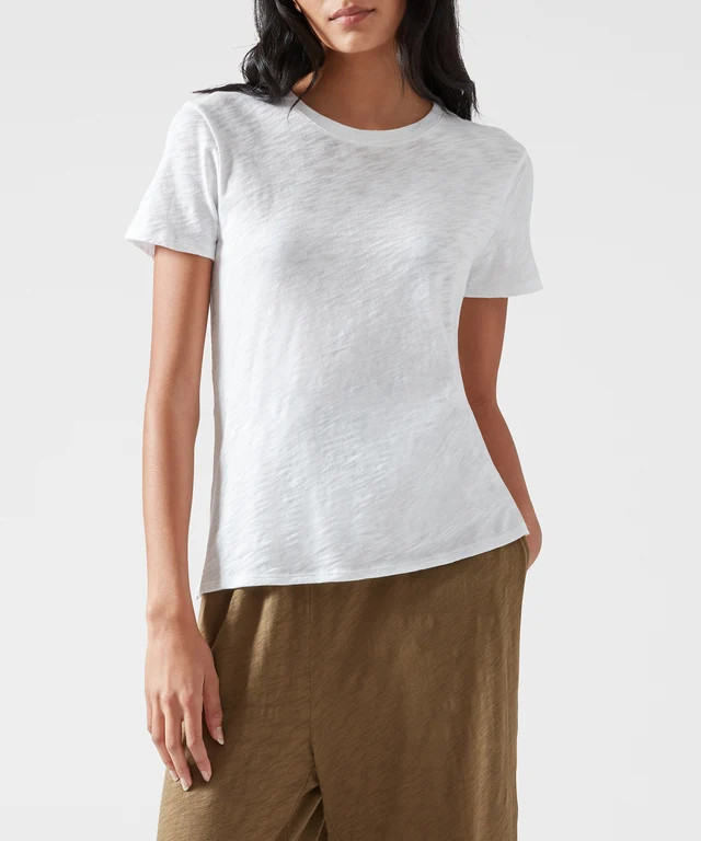 Slub Jersey Schoolboy Crew Neck Tee - Heather Grey | ATM Collection