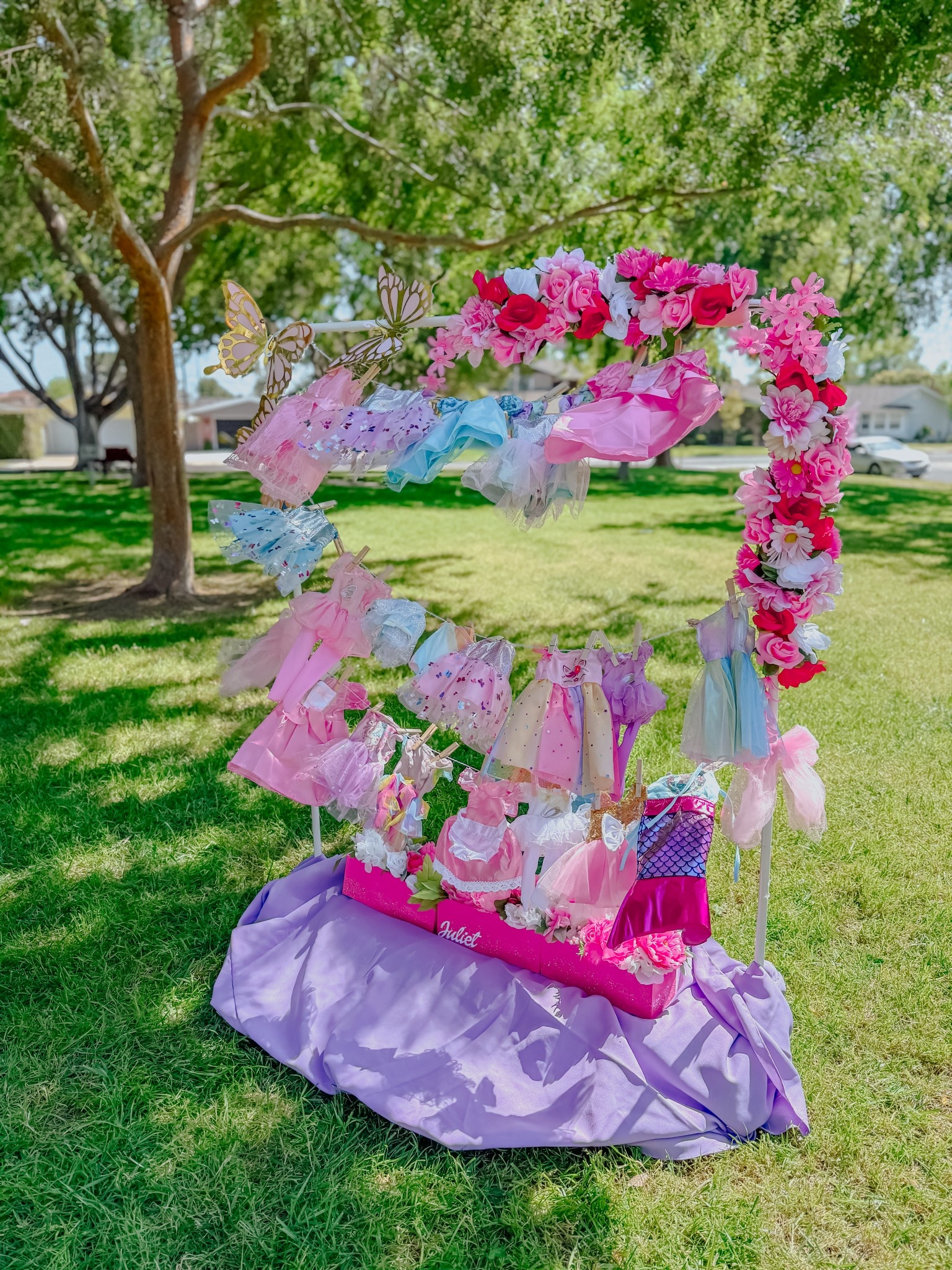 Hung up all the clothes for their dolls on this rack! Easy DIY party decoration! 

Girls Birthday Party. Doll Party. Kids Birthday Party. Doll Clothes. American Girl Doll. 

#LTKKids #LTKFindsUnder50 #LTKParties