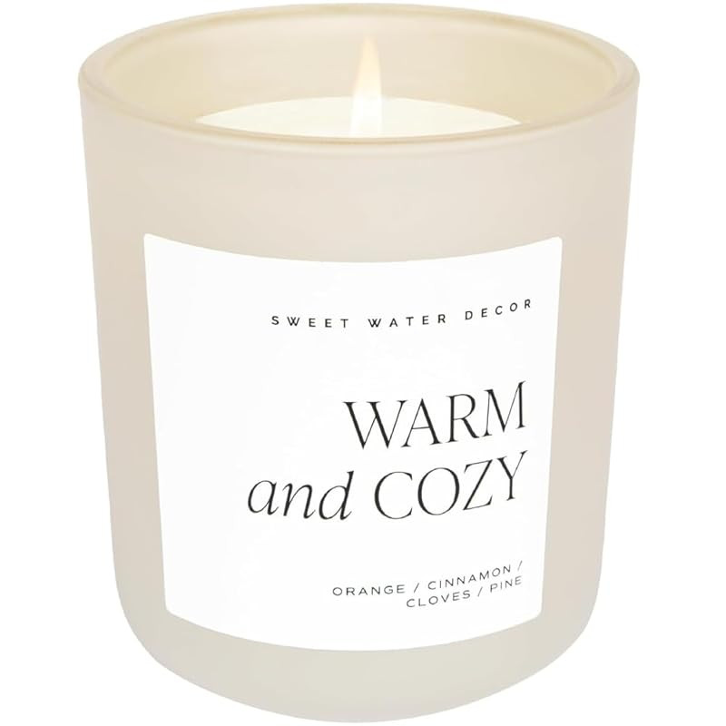 Sweet Water Decor Warm and Cozy Soy Candle - Orange, Cinnamon, Clove, and Pine Scented Candle for... | Amazon (US)