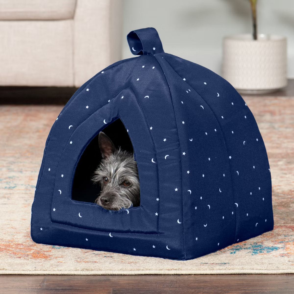 FurHaven Canvas Print Pet Tent Small Dog and Cat Bed - Small, Night Sky | Target