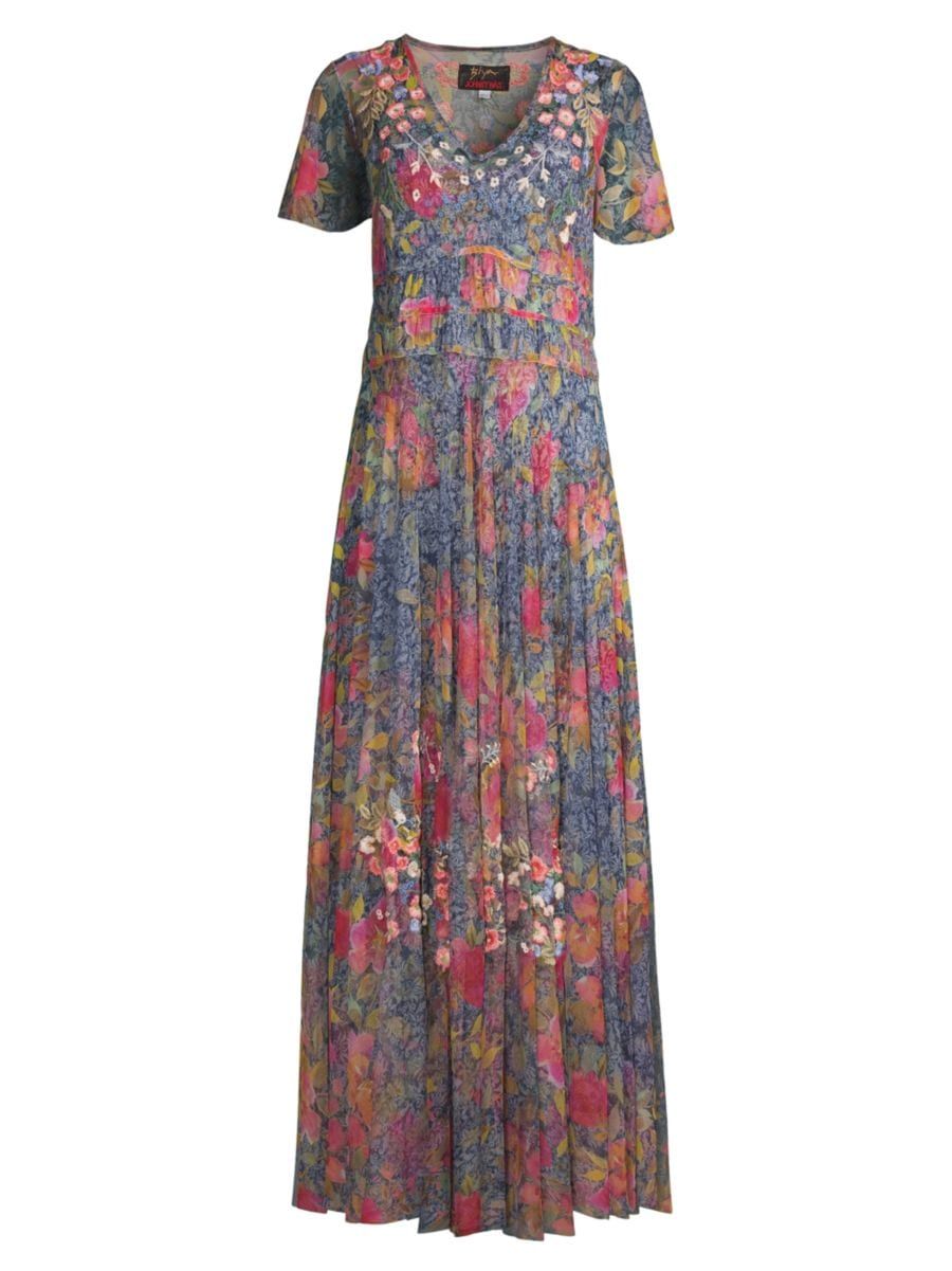 Locust Mesh Floral Maxi Dress | Saks Fifth Avenue