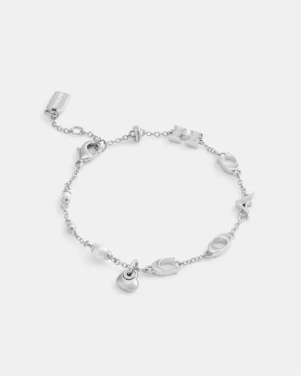 Open Circle Heart Linear Bracelet | Coach Outlet US