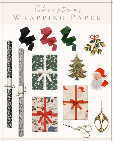Christmas wrapping paper that will add the perfect touch to your holiday gifts. Wrapping paper, ribbon, gift tags, McGee & co, rifle paper 

#LTKGiftGuide #LTKCyberWeek #LTKHoliday