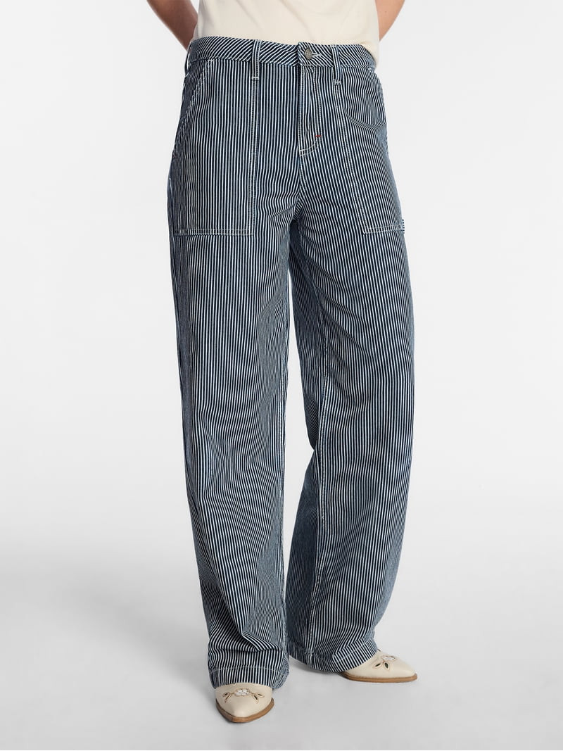 Kacey Lee Women's Mid Rise Loose Carpenter Jeans, Sizes 0-18 | Walmart (US)