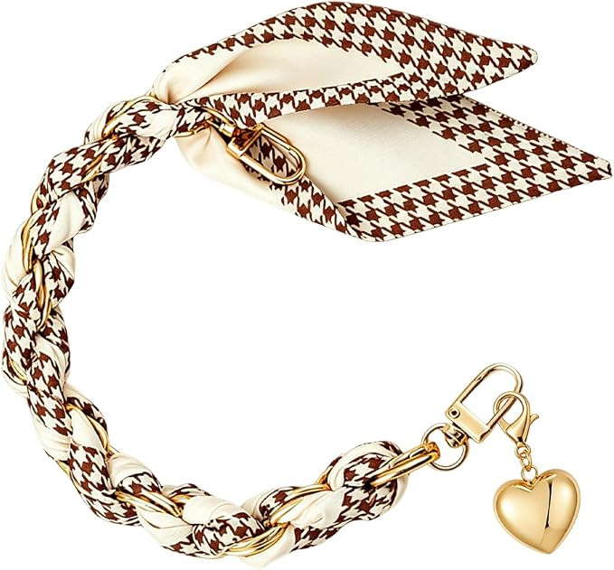 Scarf Purse Chain Bag Charms for Handbag Tote with Heart Pendant Bow Bag Chain Keychain Accessori... | Amazon (US)