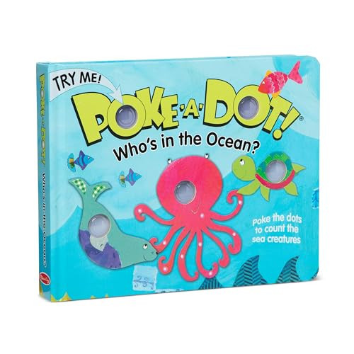 Melissa & Doug Poke-a-Dot! Who’s in the Ocean? Interactive Children's Board Book with Buttons to Pop, Educational Sensory Toy for Toddlers & Preschoolers Ages 3+ - FSC Certified | Amazon (US)