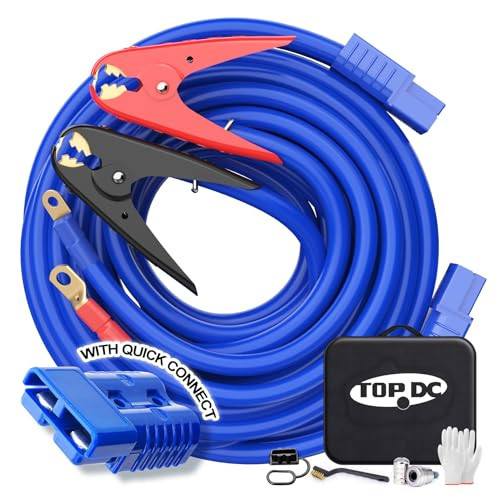 TOPDC Jumper Cables,1 Gauge 30 Feet 800A Booster Cables with UL-Listed Clamps, Heavy Duty Automotive Quick Connect Booster Cables for Car, SUV and Trucks with Carry Bag | Amazon (US)