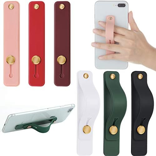 Weewooday 6 Pieces Phone Grip Holder Cell Phone Grip Strap Telescopic Phone Finger Strap Stand Un... | Amazon (US)