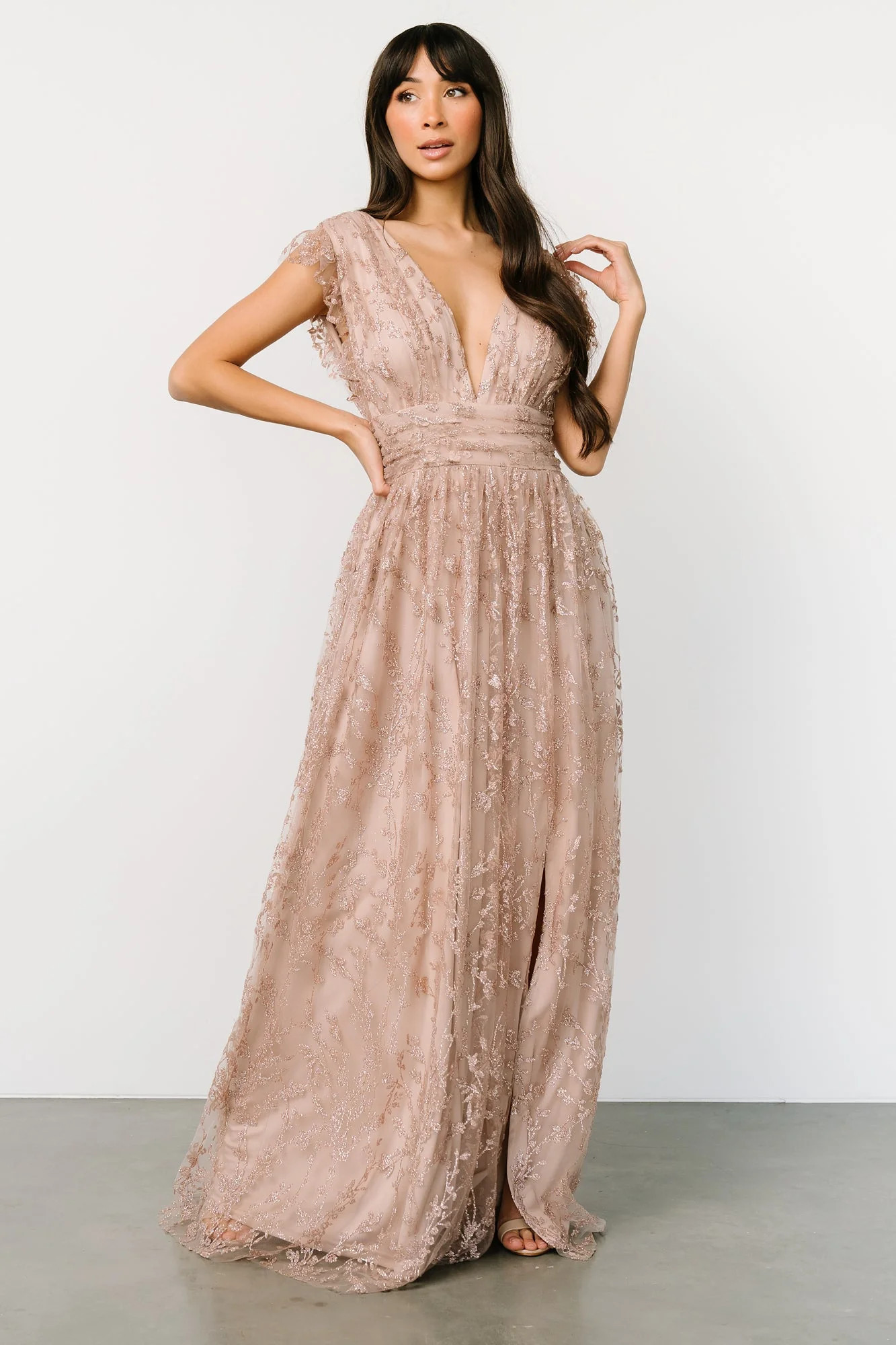 Arlene Shimmer Gown | Nude Rose | Baltic Born