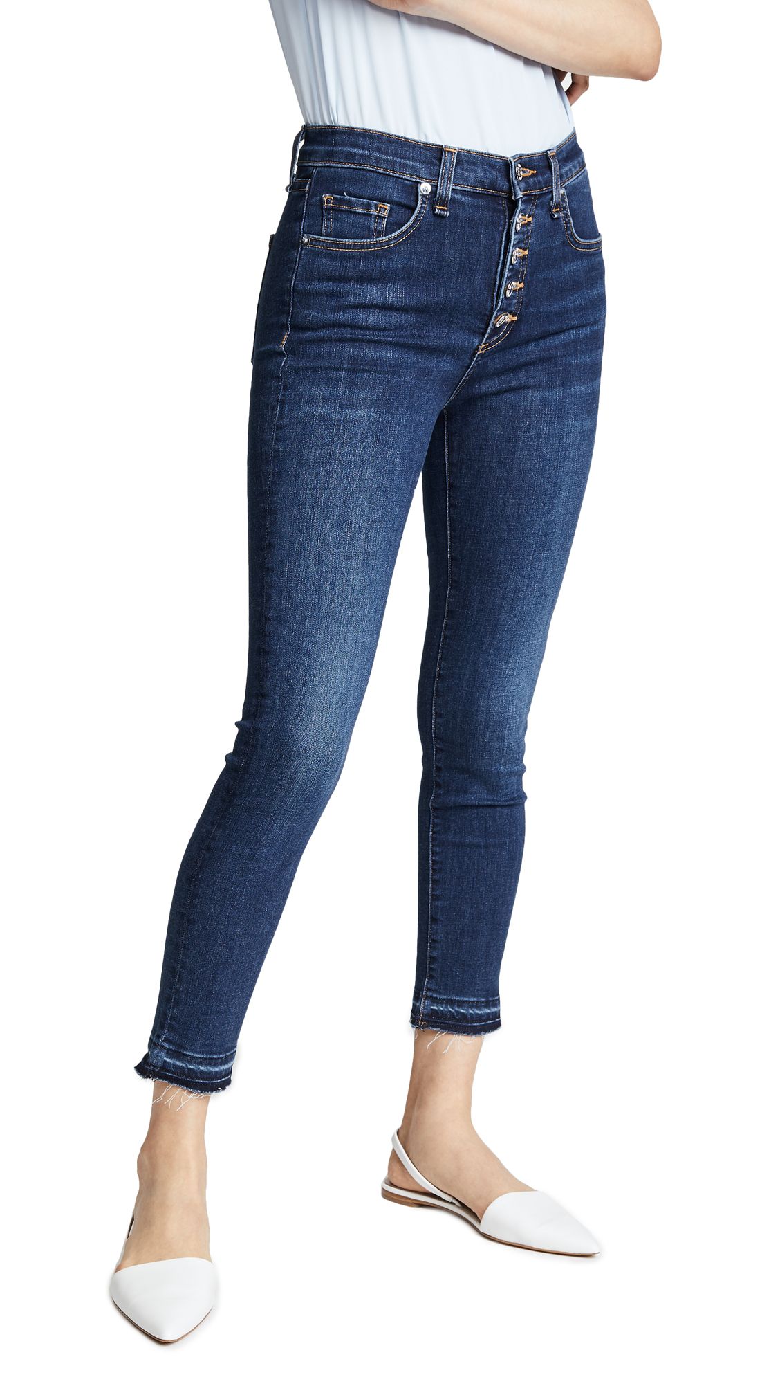 Veronica Beard Jean Debbie Jeans with Fraying | Shopbop