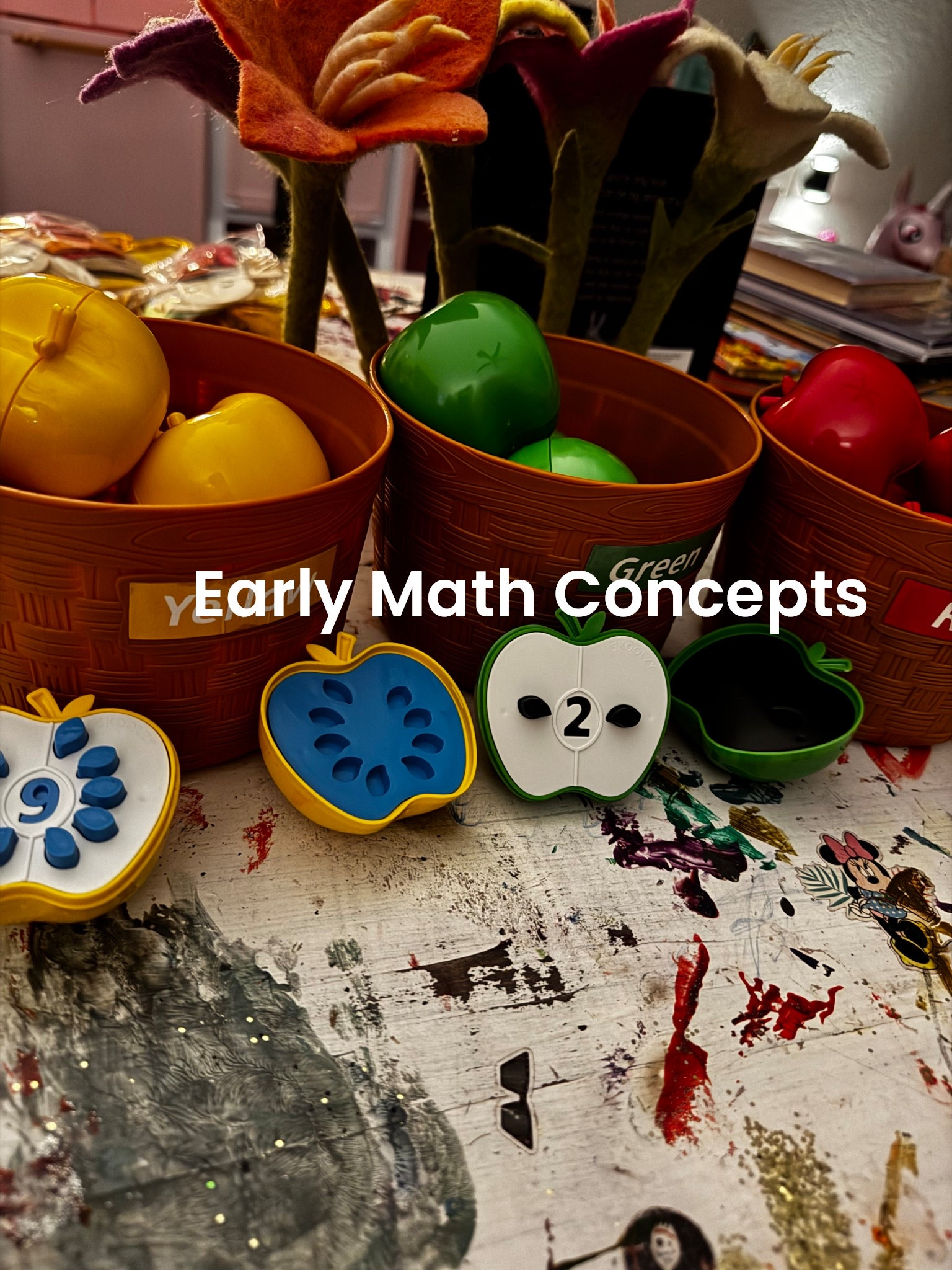 Homeschool early math concepts for littles! These color coded number apples are so much fun for toddlers and up to learn math. Our school theme this week is apples so it was the perfect fit! 

#LTKKids