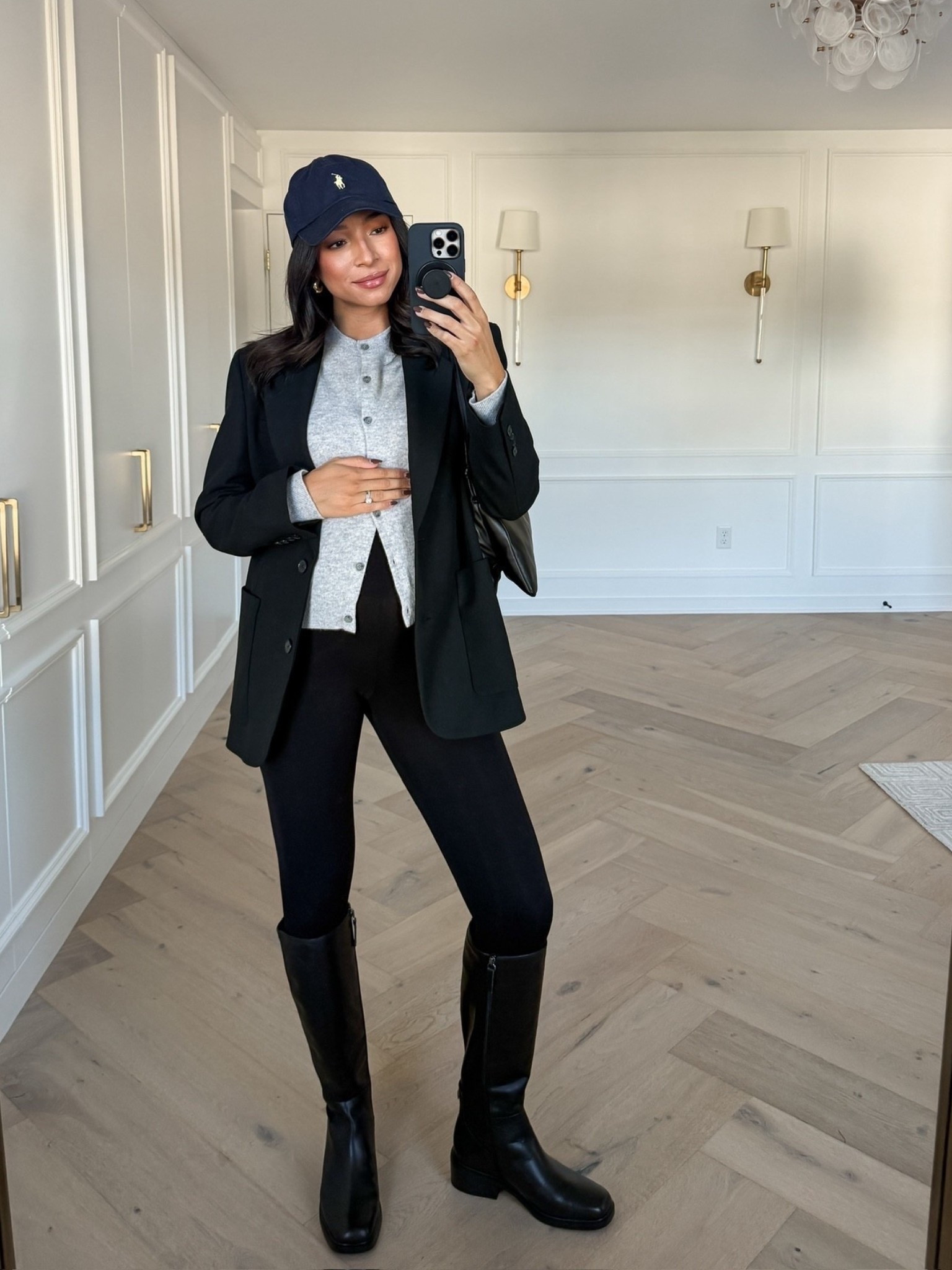 Bump friendly fall capsule wardrobe 🍂 wearing size S grey cardigan, size S black blazer, size S black leggings, boots fit tts 

Fall outfit 
Fall fashion 
Fall essentials 
Closet staples 
Closet essentials
Outfit idea
Outfit inspo 

#LTKBump #LTKSeasonal #LTKStyleTip