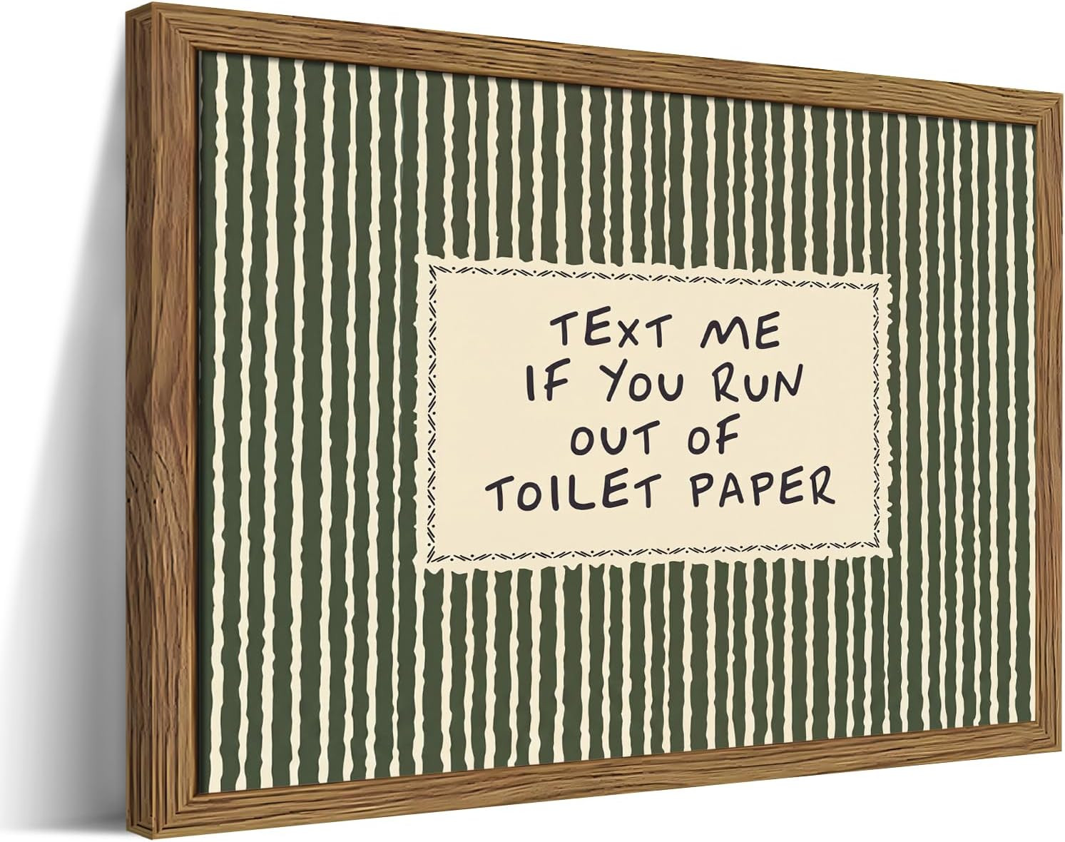 Framed Bathroom Wall Art, TEXT ME IF You RuN OUT OF TOILET PAPER, 12x16in | Amazon (US)