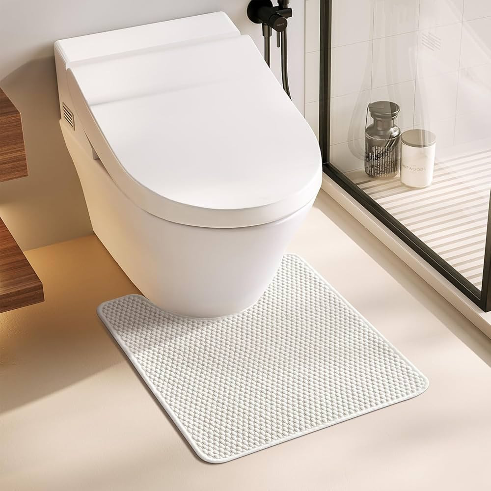 Bathroom Rugs Non Slip Washable Bath Rugs Super Absorbent Chenille Bathroom Rug for Bathroom Thin... | Amazon (US)