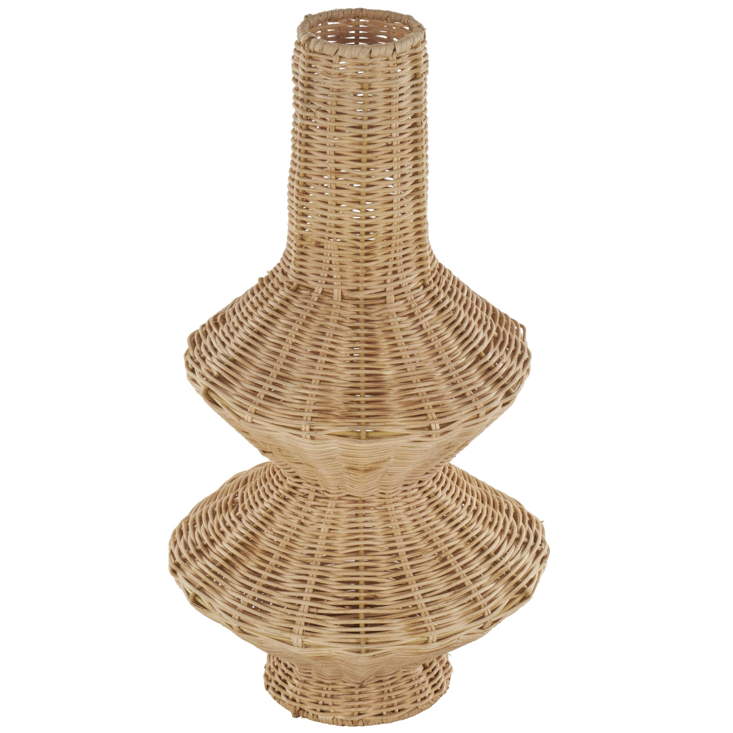 Deco 79 Rattan Handmade Decorative Vase Woven Fluted Hourglass Centerpiece Vase, Vase for Home De... | Amazon (US)