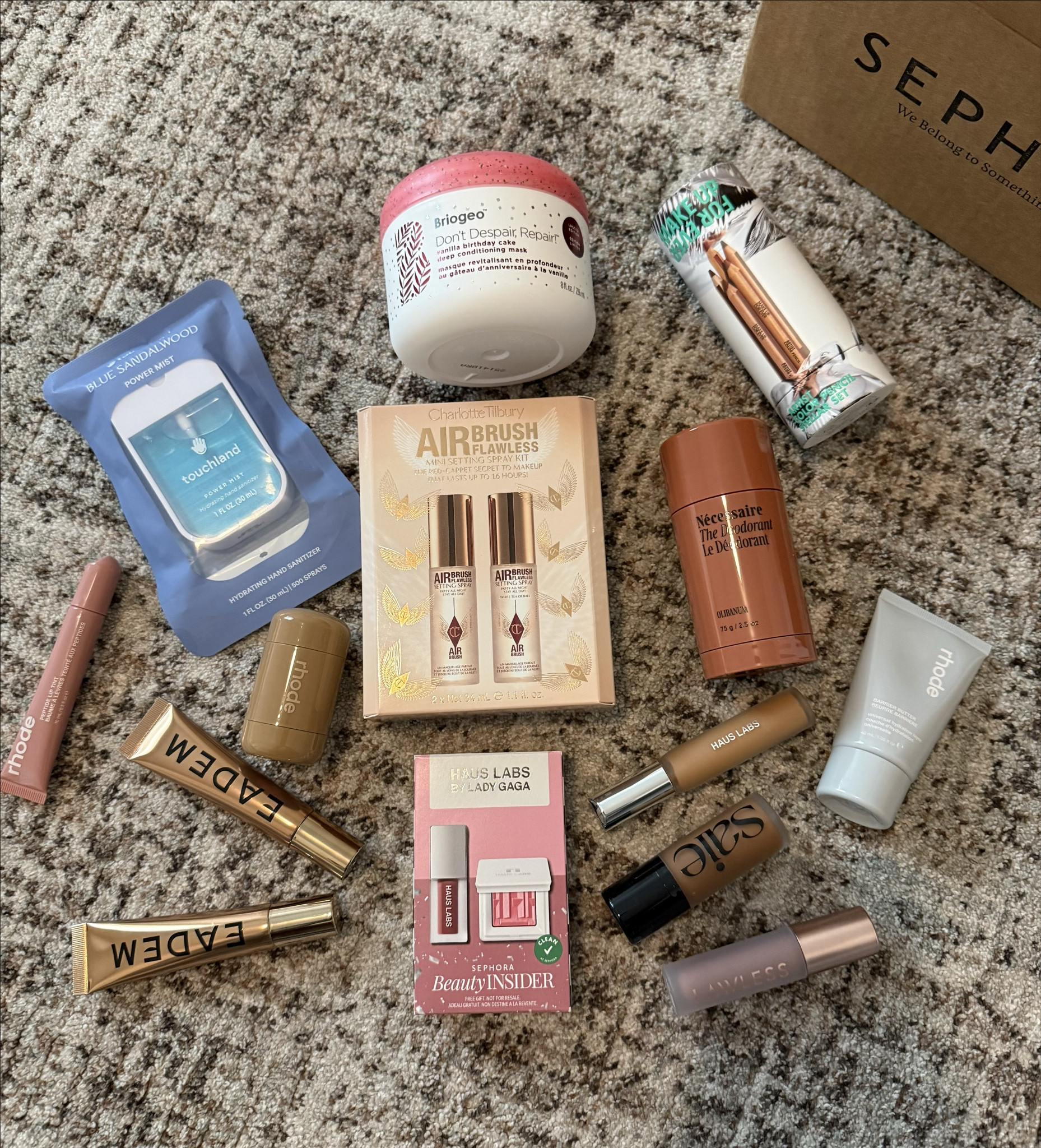 Everything I bought from the Sephora holiday sale❤️

So excited to try Rhode!
Birthday gift- Haus Labs set 
Eadem peptide balm🤌🏽
My absolute fav aluminum free deodorant
Haus Labs concealer🤌🏽
Makeup forever lip pencils-set of 5! Colors are stunning!
Saie liquid bronzer
Charlotte Tilbury Setting spray🤌🏽
Briogeo hair mask🤌🏽 (so hydrating)
Lawless lip plump in Nudie
Touchland hand sanitizer-my fav scent


Beauty finds, sephora finds, makeup skincare finds

#LTKBeauty #LTKFindsUnder100
