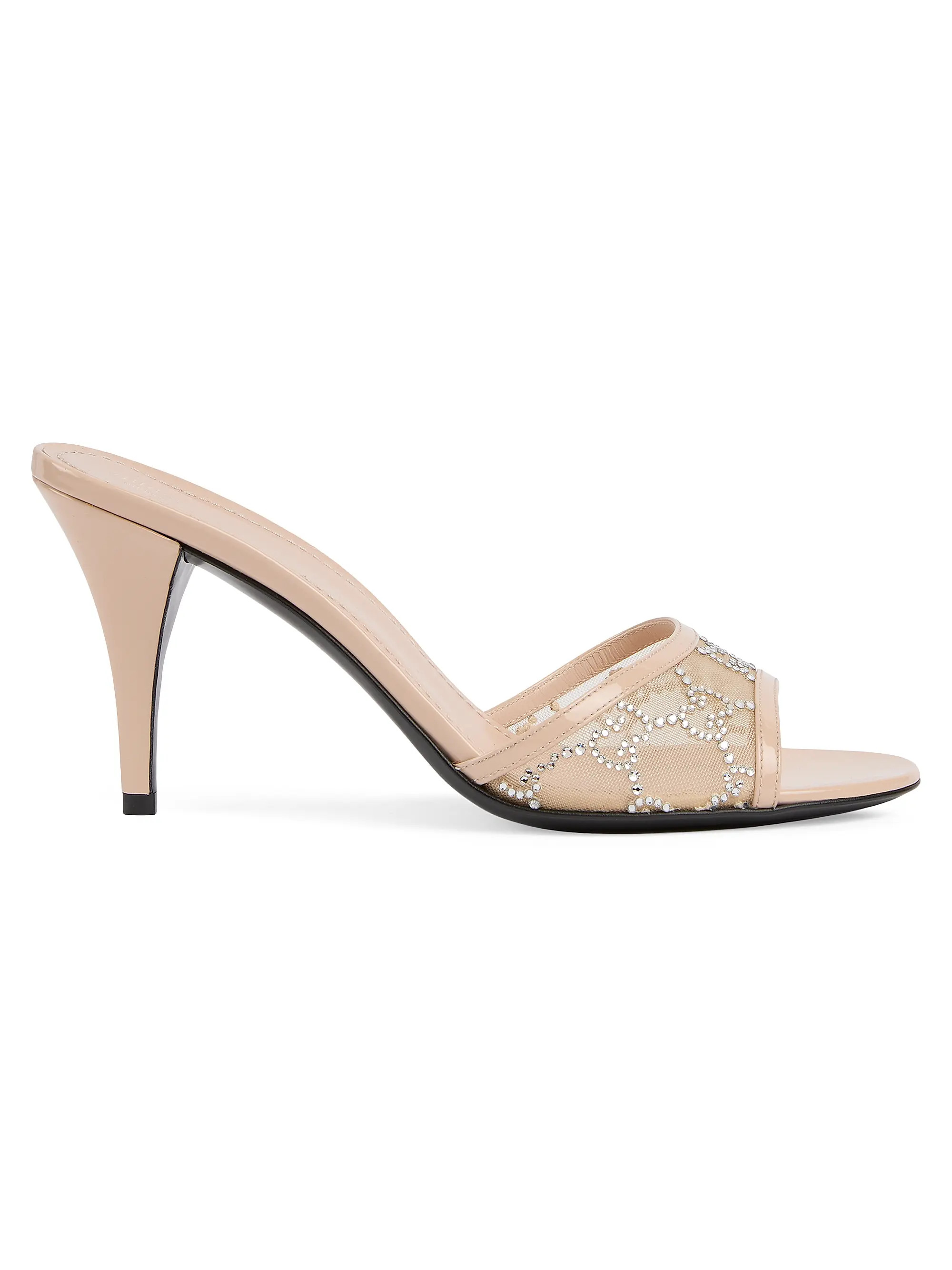 Erin 85MM GG Crystal Mesh Sandals | Saks Fifth Avenue