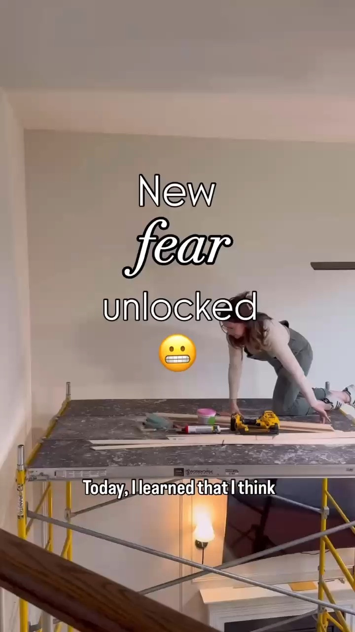 This was terrifying! But so worth it! The box moulding is coming along really well. Still have a few more days on the scaffolding as I start painting! Shop my supplies, decor, and outfit here #DIY #NewFearUnlocked

#LTKHome