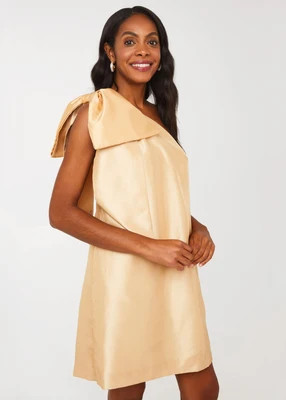 Cassie Dress Gold Dupioni | Abbey Glass
