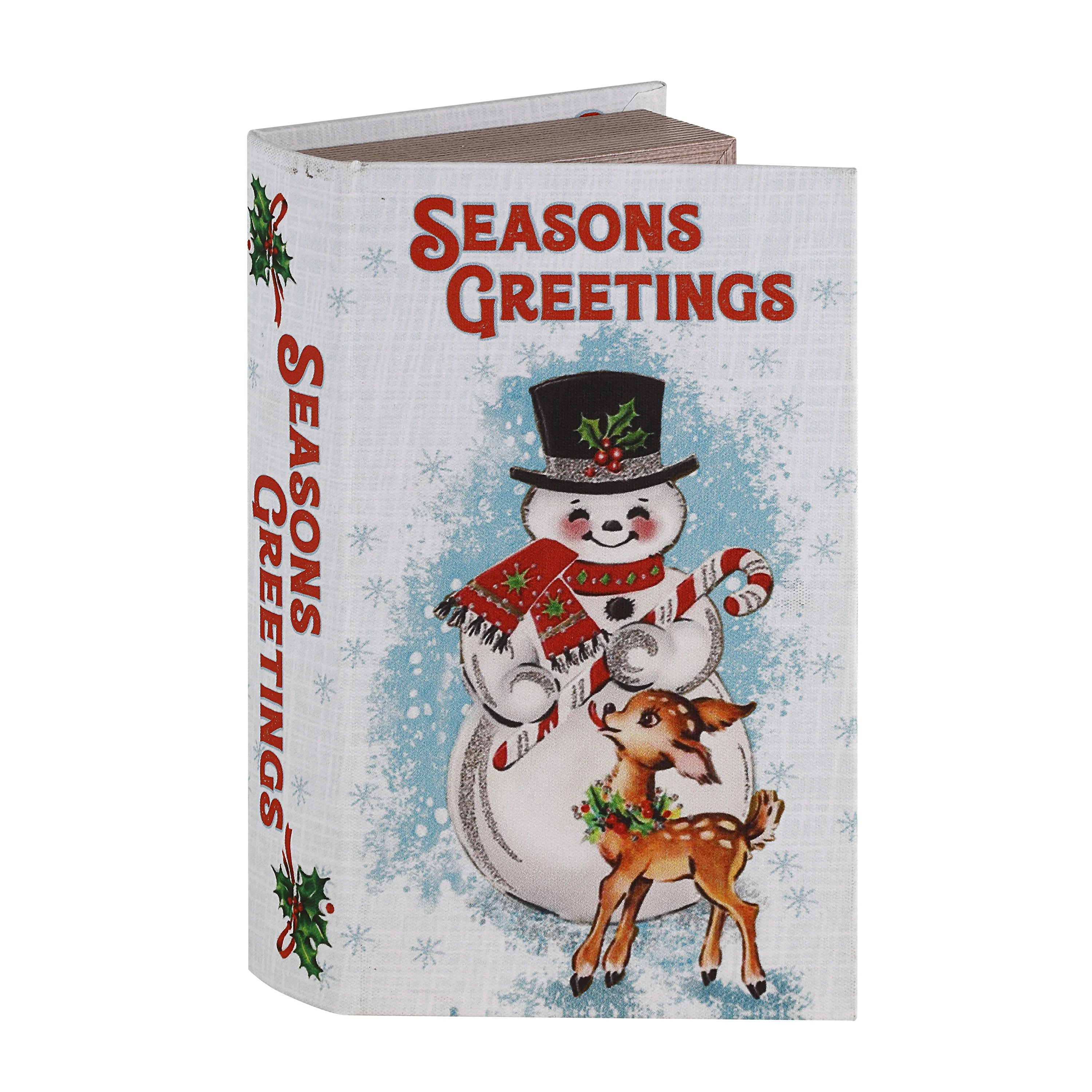 Mr. Christmas 8.5" Snowman And Reindeer Decorative Book, White | Walmart (US)