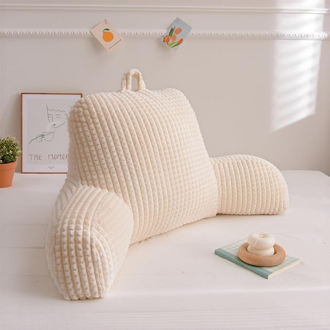 Holawakaka Adults Reading Pillow with Arms, Backrest Reading & Rest Pillows for Sitting Up in Bed... | Amazon (US)