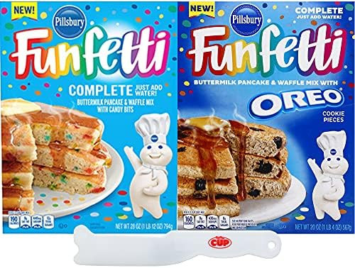 Funfetti Pancake Variety, 1 of each Buttermilk 28 oz and Oreo 20 oz (Pack of 2) with By The Cup S... | Amazon (US)