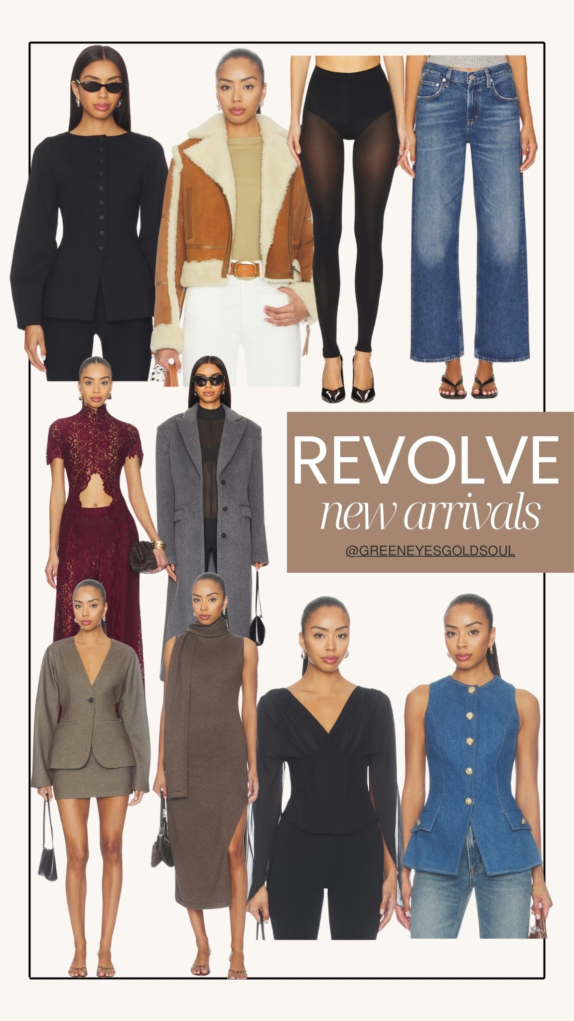 Revolve new arrivals are giving us the first real taste of fall 🤎🍂 Think rich chocolate brown, burgundy, denim, tailored layers and statement outerwear. So many elevated pieces for fall date nights, dinners, workwear and getting dressed up as the weather cools down!

Revolve new arrivals, Revolve fall fashion, Revolve fall outfits, fall fashion 2026, fall outfits for women, elevated fall outfits, chic fall style, fall date night outfit, fall going out outfit, fall workwear, chocolate brown outfit, burgundy outfit, fall denim, shearling jacket, fall coat, tailored blazer, denim vest, wide leg jeans, fall dresses, fall capsule wardrobe, designer fall fashion, transitional fall outfits

#Revolve #RevolveFashion #FallFashion #FallOutfits #FallStyle #FallWardrobe

#LTKootd #LTKSeasonal #LTKWorkwear