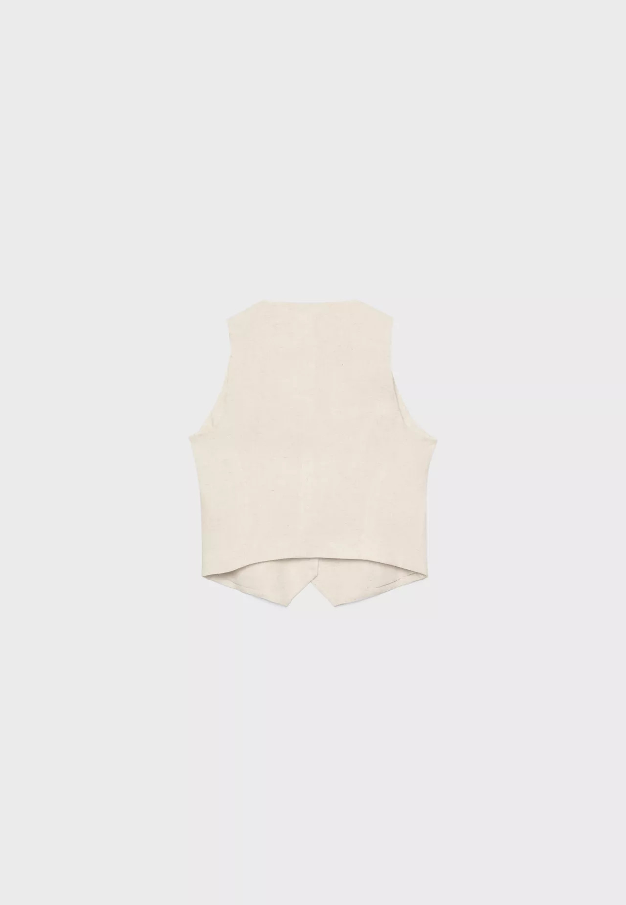 Linen blend buttoned waistcoat | Stradivarius (UK)