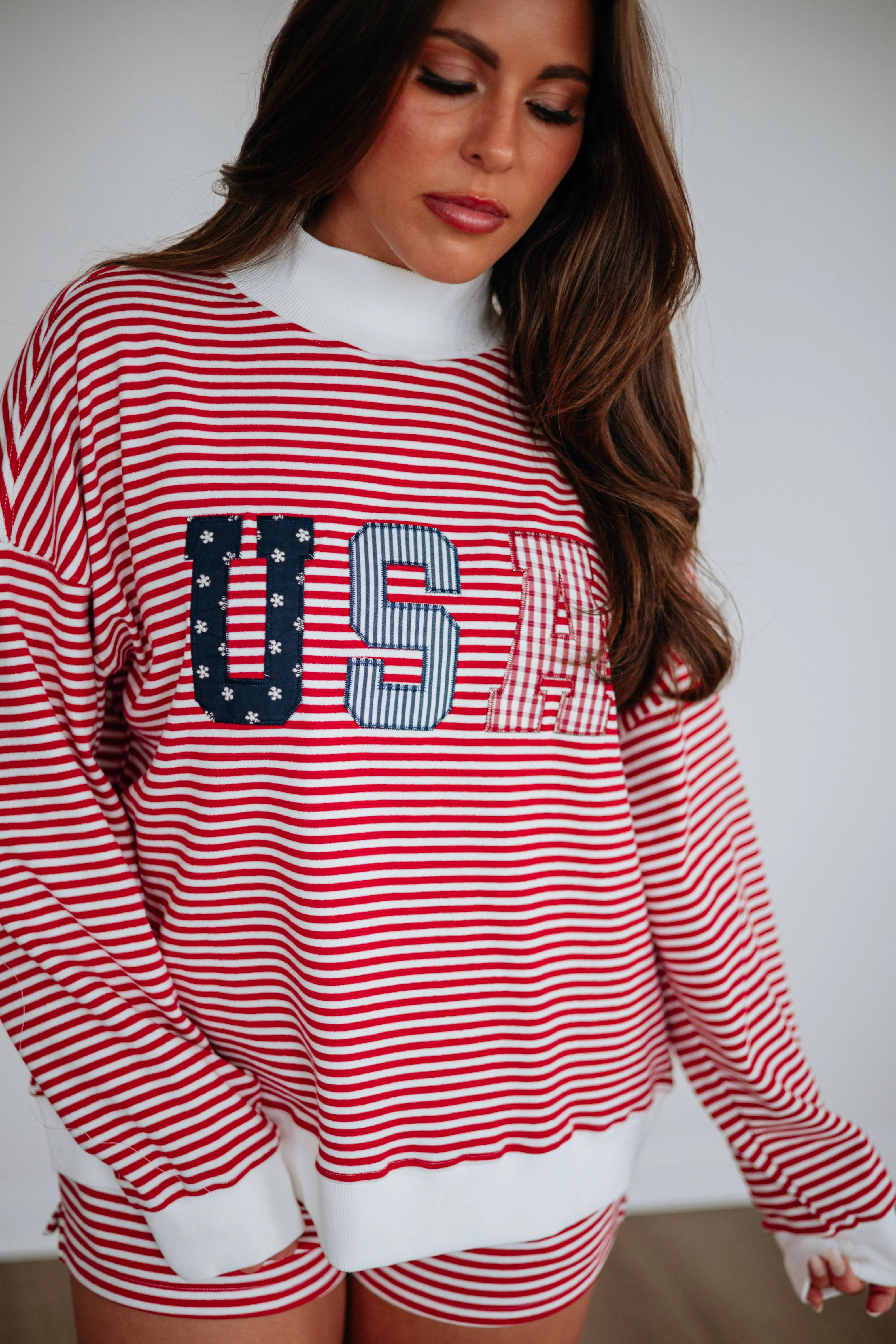 Red, White, & Cute Pullover | Wild Oak Boutique