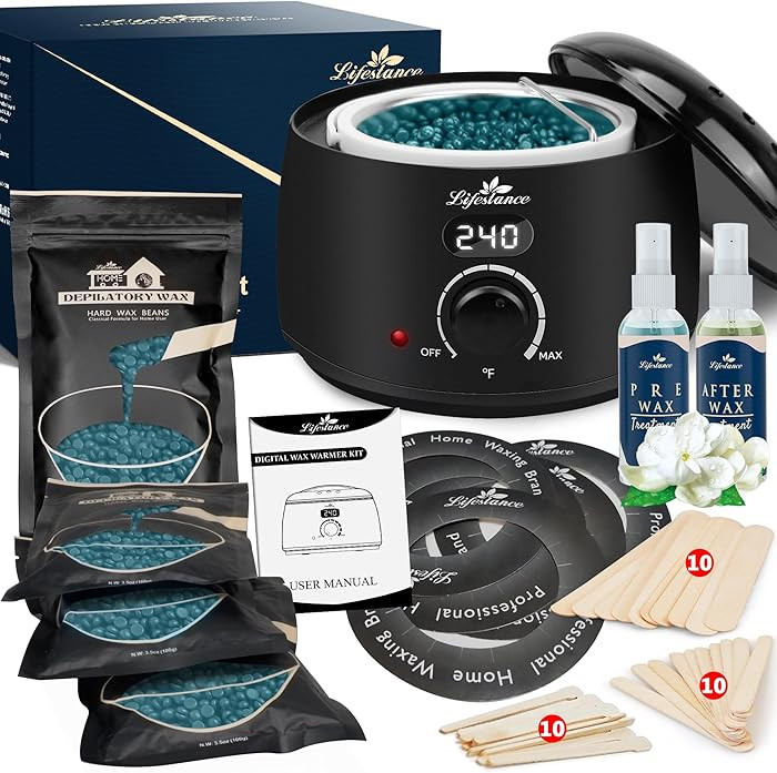 Lifestance Waxing Kit for Women & Men - L2 Digital Wax Pot Warmer, Brazilian & Bikini Hair Remova... | Amazon (US)