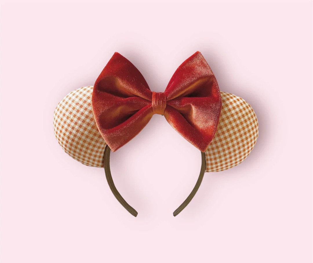 Pumpkin Spice Gingham - Minnie Ears - PREORDER! - Etsy | Etsy (US)