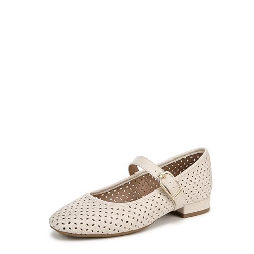 LifeStride Womens Cameo MJ 3 Mary Jane Flat Cream 8.5 W | Amazon (US)