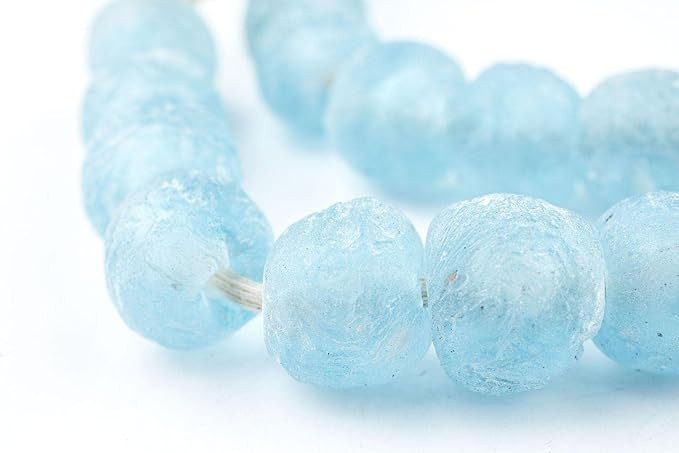 TheBeadChest African Recycled Glass Beads, Strand, for Jewelry Making, Home Decor, Handmade in Gh... | Amazon (US)