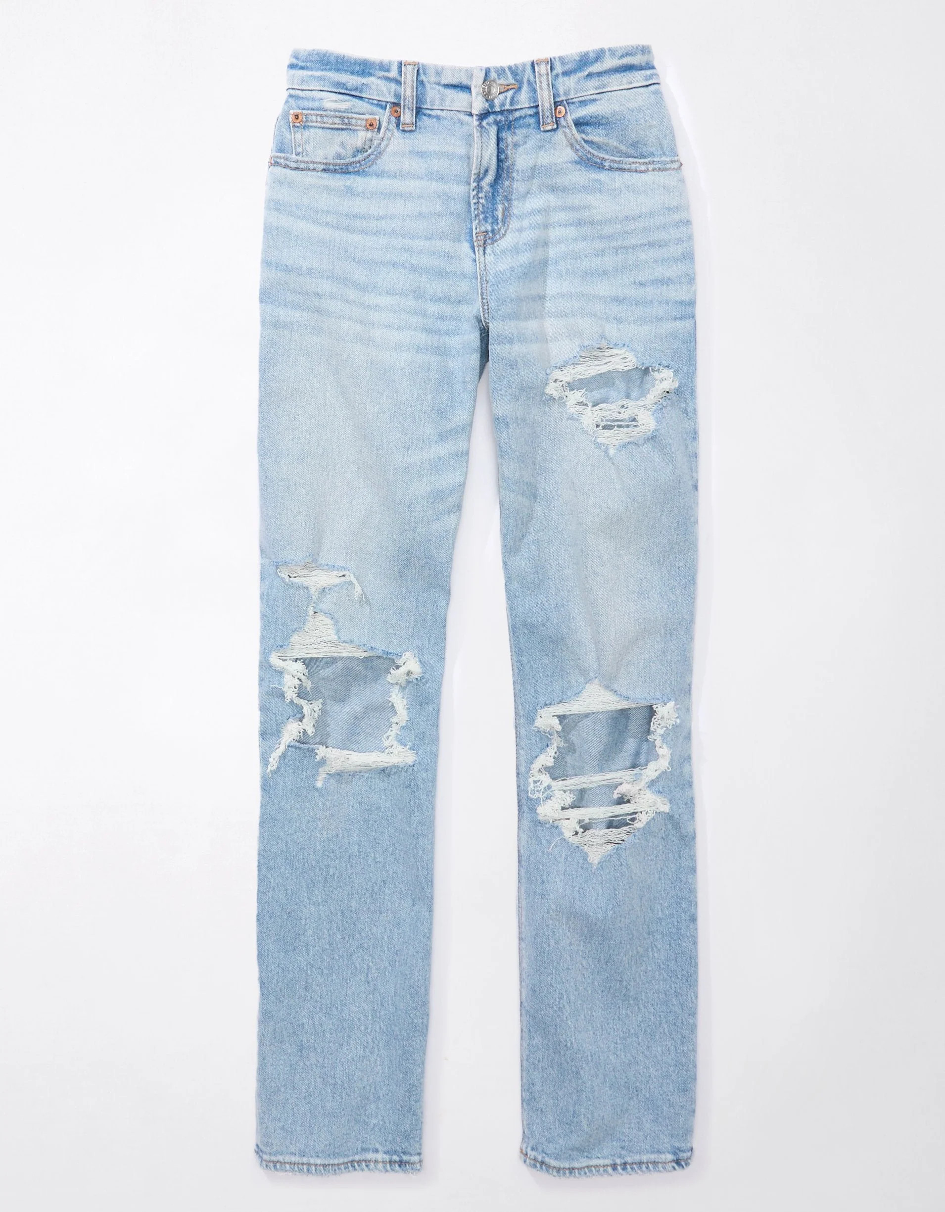 AE Stretch Curvy High-Waisted Straight Jean | Shop Simon