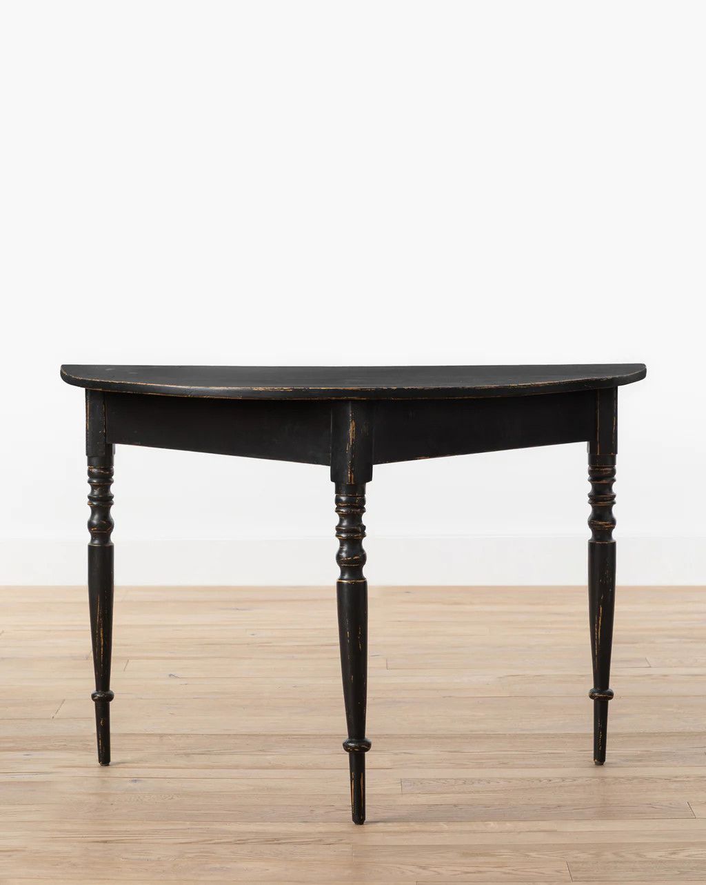 Vintage Painted Black Swedish Demi Lune Tables (Set of 2) | McGee & Co.
