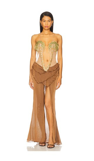 Palmah Maxi Dress in Coco | Revolve Clothing (Global)