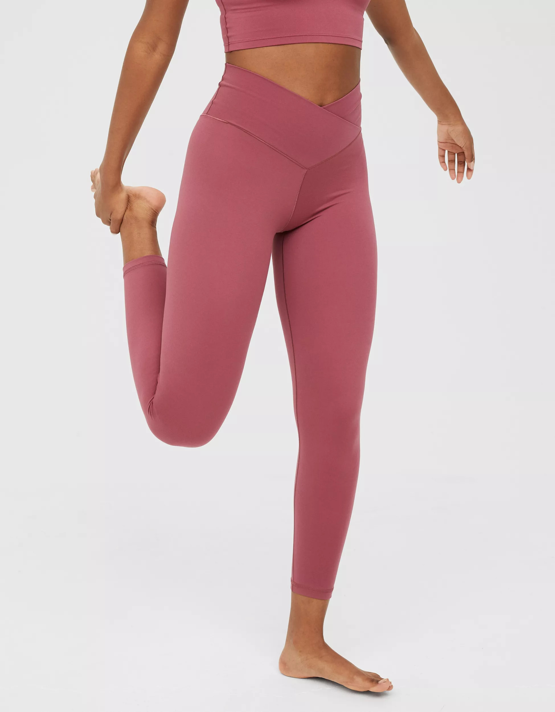 OFFLINE By Aerie Real Me High Waisted Crossover Legging | American Eagle Outfitters (US & CA)